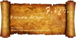 Farsang Ákos névjegykártya